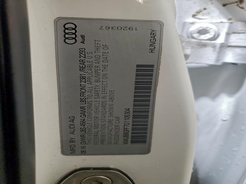 Aukcja sprzedaży 2016 Audi A3, vin: WAUB8GFF7G1105304, numer aukcji: 96612975
