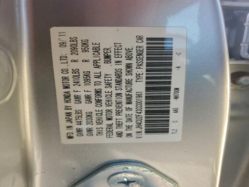 Aukcja sprzedaży 2012 Acura Tsx, vin: JH4CU2F43CC001961, numer aukcji: 98153335