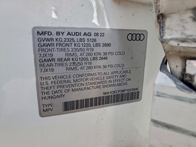 Aukcja sprzedaży 2023 Audi Q3, vin: WA1DECF38P1023045, numer aukcji: 96305745
