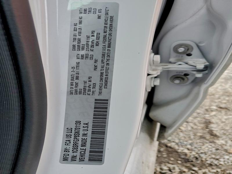 Продажа на аукционе авто 2025 Ram 1500, vin: 1C6SRFGP8SN701130, номер лота: 95630575