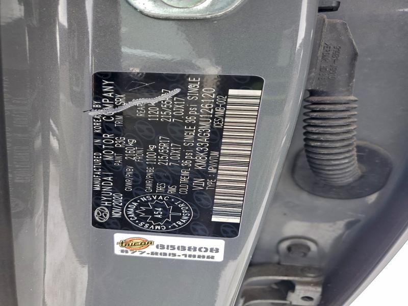 Продаж на аукціоні авто 2021 Hyundai Kona Limit, vin: KM8K33AG3MU126120, номер лоту: 95456225