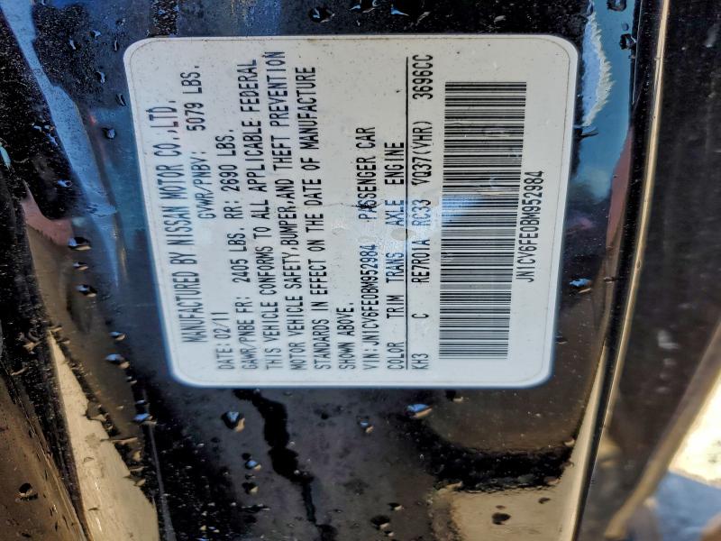 Продаж на аукціоні авто 2011 Infiniti G37, vin: JN1CV6FE0BM952984, номер лоту: 94551945