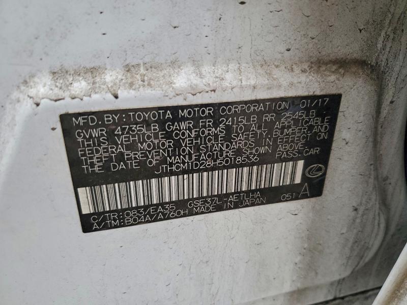 Продажа на аукционе авто 2017 Lexus Is, vin: JTHCM1D28H5018536, номер лота: 97794505