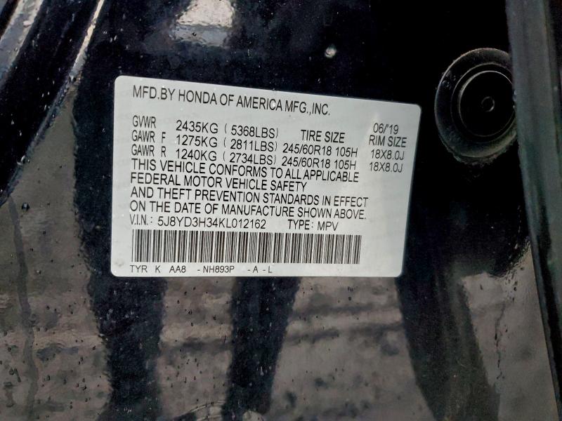 Продажа на аукционе авто 2019 Acura Mdx, vin: 5J8YD3H34KL012162, номер лота: 95975665