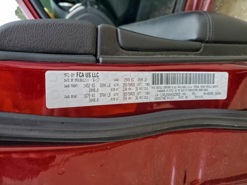 Aukcja sprzedaży 2017 Jeep Grand Cher, vin: 1C4RJEAG4HC929955, numer aukcji: 95857185