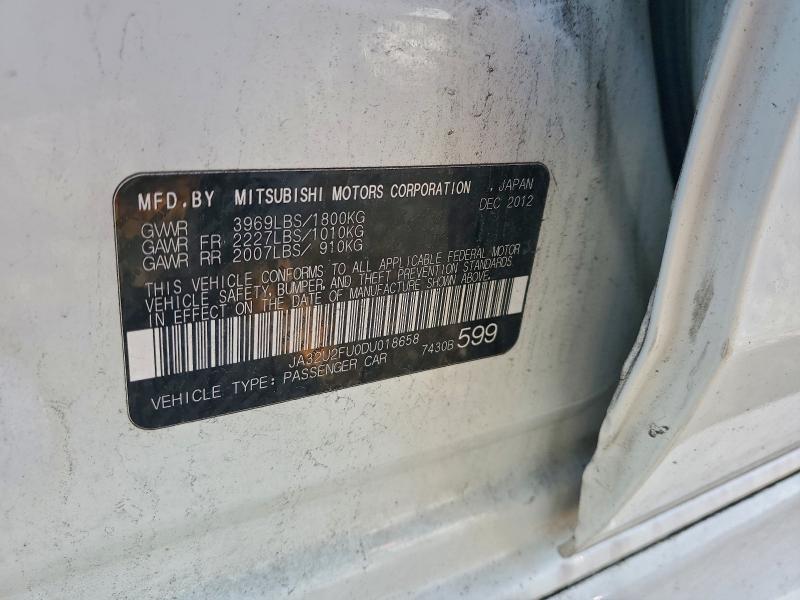 Aukcja sprzedaży 2013 Mitsubishi Lancer Es/, vin: JA32U2FU0DU018658, numer aukcji: 95362405