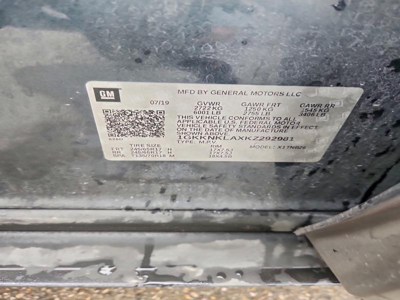 Aukcja sprzedaży 2019 Gmc Acadia, vin: 1GKKNKLAXKZ292981, numer aukcji: 94774165
