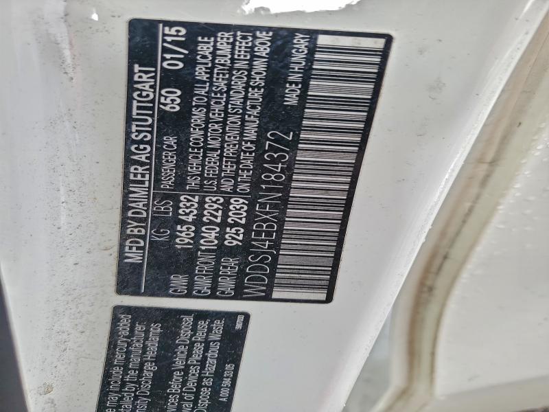 75280395 :رقم المزاد ، WDDSJ4EBXFN184372 vin ، 2015 Mercedes-benz Cla 250 مزاد بيع