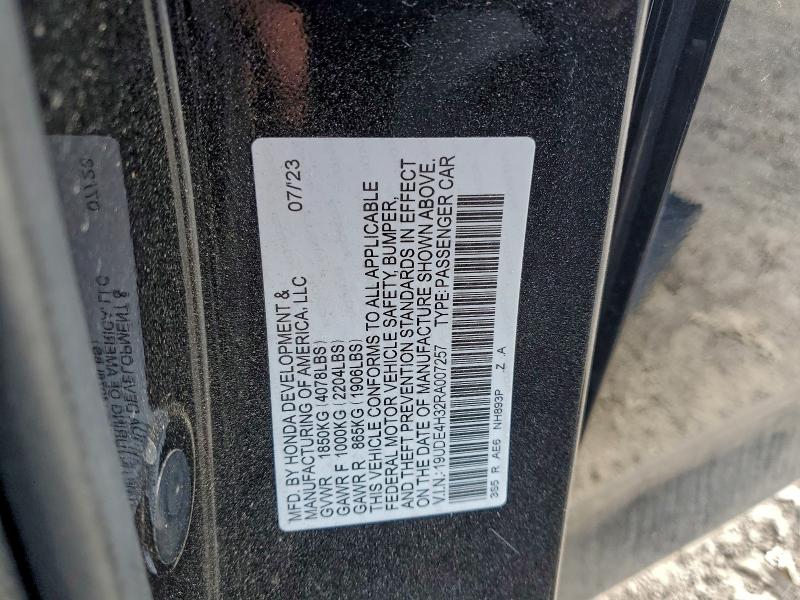 Aukcja sprzedaży 2024 Acura Integra A-, vin: 19UDE4H32RA007257, numer aukcji: 97253675