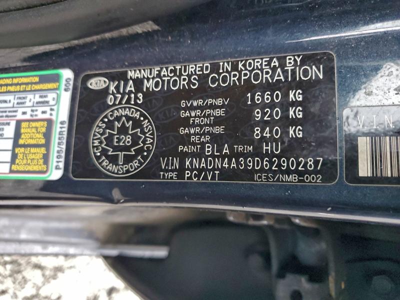 Aukcja sprzedaży 2013 Kia Rio, vin: KNADN4A39D6290287, numer aukcji: 97964295