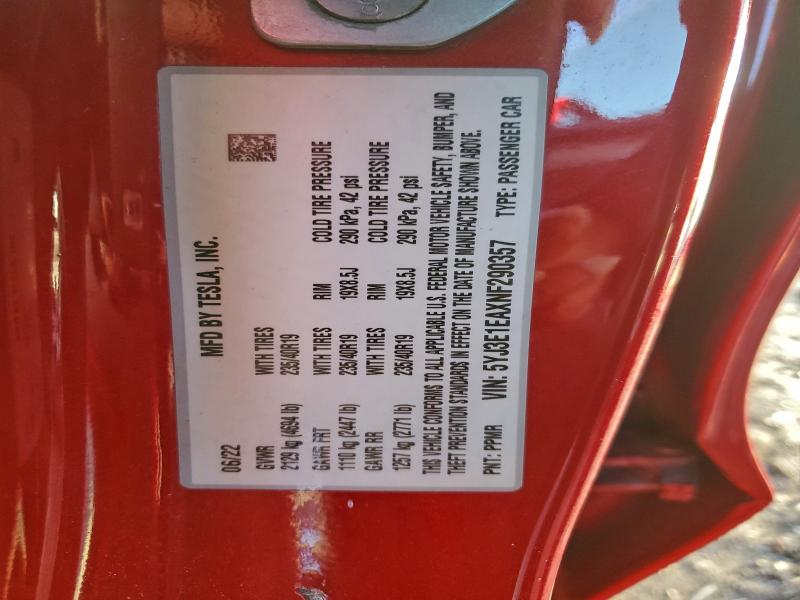 Продаж на аукціоні авто 2022 Tesla Model 3, vin: 5YJ3E1EAXNF290357, номер лоту: 98435545