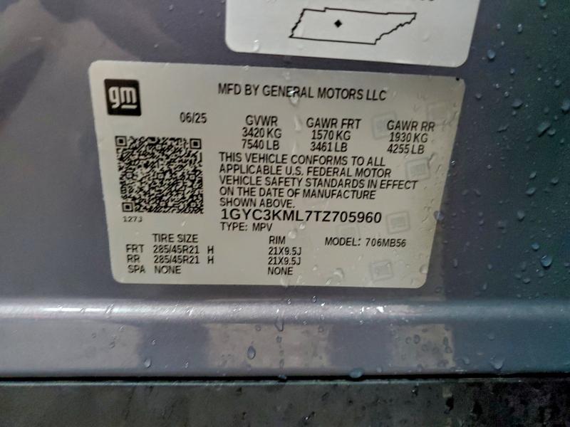 Продаж на аукціоні авто 2026 Cadillac Vistiq, vin: 1GYC3KML7TZ705960, номер лоту: 95144305