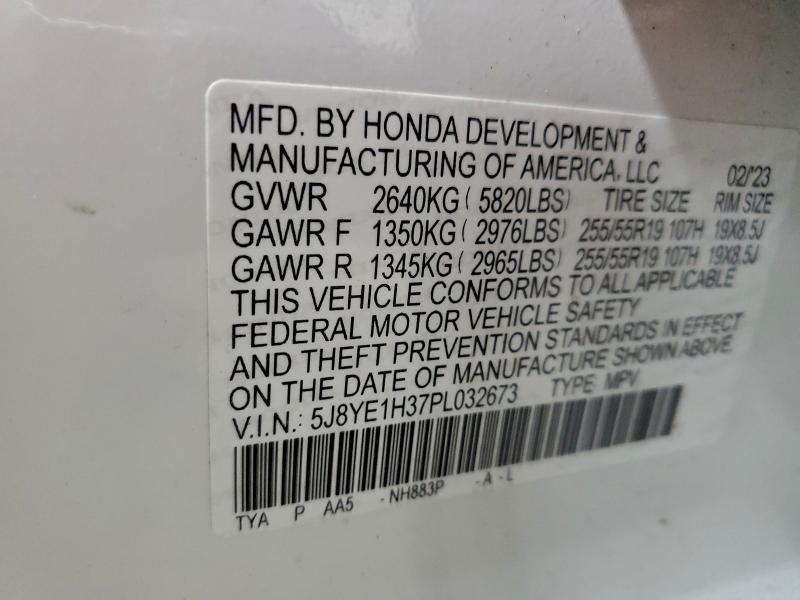Продаж на аукціоні авто 2023 Acura Mdx, vin: 5J8YE1H37PL032673, номер лоту: 96732725