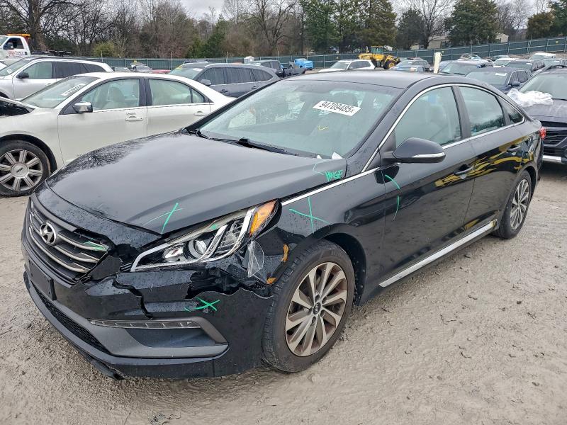 2015 Hyundai Sonata Spo მანქანა იყიდება აუქციონზე, vin: 5NPE34AF7FH027151, აუქციონის ნომერი: 94709485