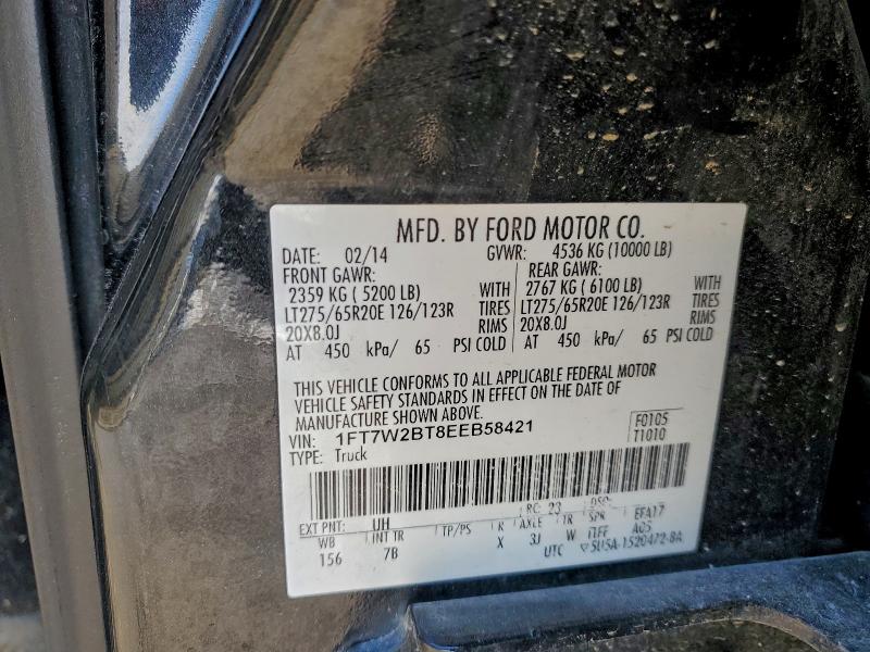 Продаж на аукціоні авто 2014 Ford F250, vin: 1FT7W2BT8EEB58421, номер лоту: 95406655