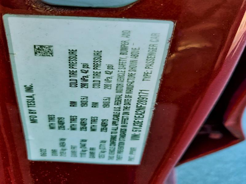Aukcja sprzedaży 2022 Tesla Model 3, vin: 5YJ3E1EA2NF289171, numer aukcji: 93528815