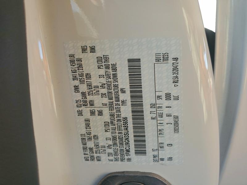 2025 Ford Escape Act მანქანა იყიდება აუქციონზე, vin: 1FMCU9GN3SUA85656, აუქციონის ნომერი: 99112445