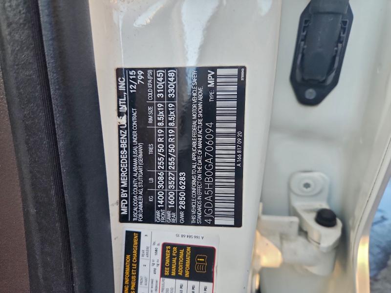 Auction sale of the 2016 Mercedes-benz Gle, vin: 4JGDA5HB0GA706094, lot number: 96983135