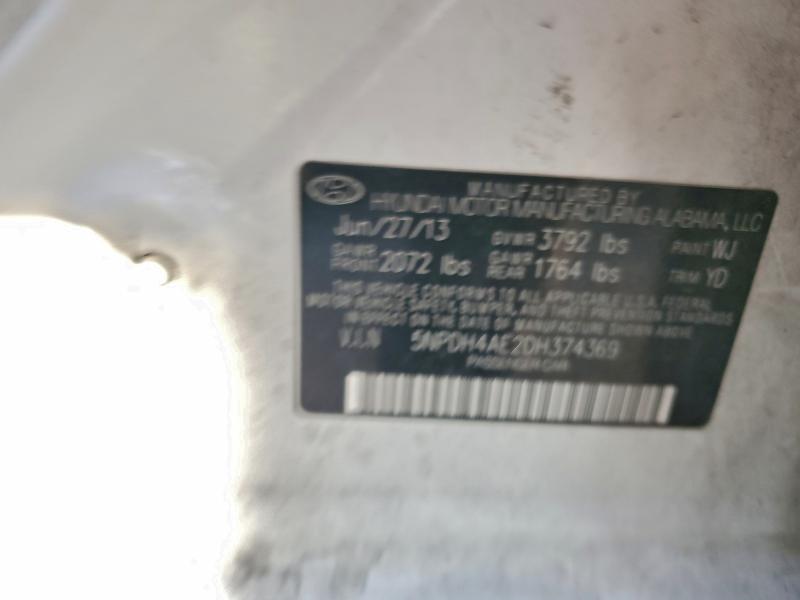 Aukcja sprzedaży 2013 Hyundai Elantra, vin: 5NPDH4AE2DH374369, numer aukcji: 98002565