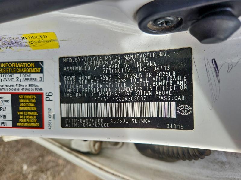Продажа на аукционе авто 2013 Toyota Camry, vin: 4T4BF1FKXDR303602, номер лота: 97388495