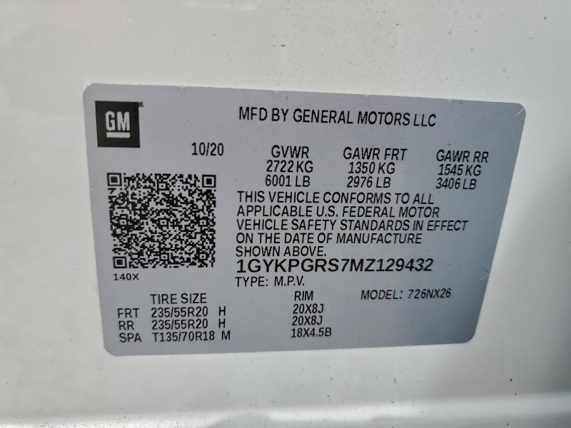 Aukcja sprzedaży 2021 Cadillac Xt6, vin: 1GYKPGRS7MZ129432, numer aukcji: 96463755