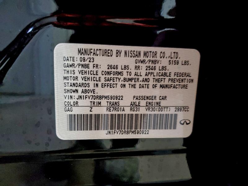 Продажа на аукционе авто 2023 Infiniti Q50 Red Sp, vin: JN1FV7DR8PM590922, номер лота: 96387085