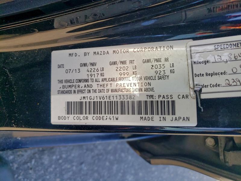 Aukcja sprzedaży 2014 Mazda 6, vin: JM1GJ1V61E1133382, numer aukcji: 97793095