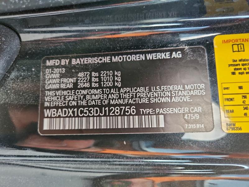 2013 Bmw 335 მანქანა იყიდება აუქციონზე, vin: WBADX1C53DJ128756, აუქციონის ნომერი: 98233385