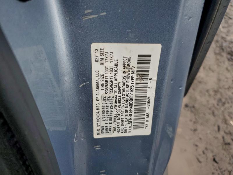 Aukcja sprzedaży 2013 Honda Oddesey, vin: 5FNRL5H40DB051525, numer aukcji: 97630425