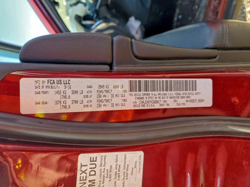Aukcja sprzedaży 2017 Jeep Grand Cherokee, vin: 1C4RJEAG7HC669017, numer aukcji: 97053355