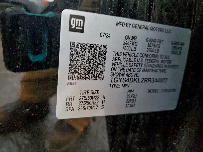 Продажа на аукционе авто 2024 Cadillac Escalade, vin: 1GYS4DKL2RR344007, номер лота: 97361825
