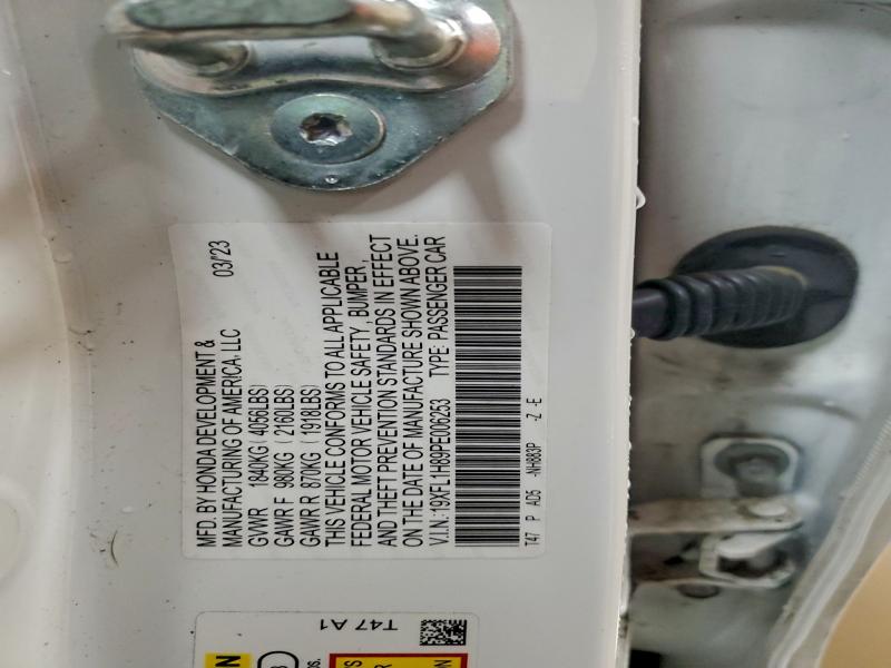 94402965 :رقم المزاد ، 19XFL1H89PE006253 vin ، 2023 Honda Civic مزاد بيع