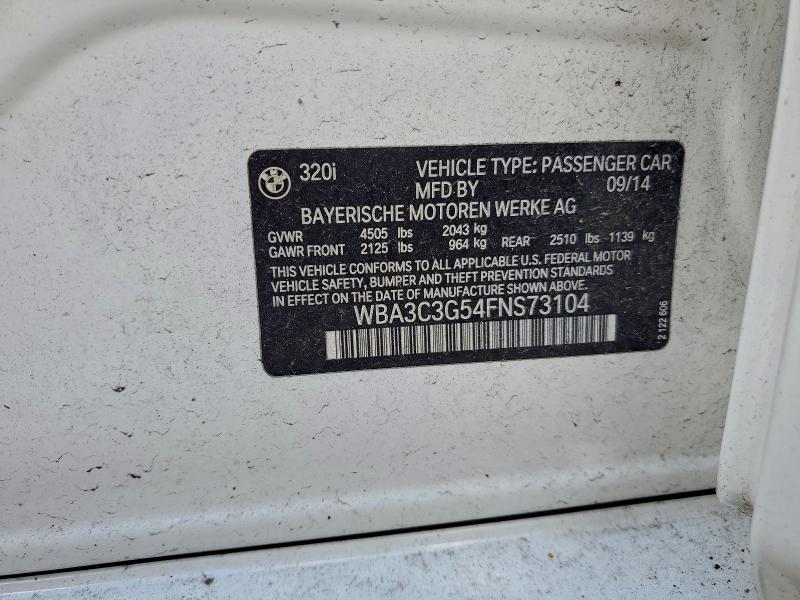 Aukcja sprzedaży 2015 Bmw 320, vin: WBA3C3G54FNS73104, numer aukcji: 94673265