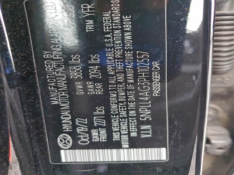 Aukcja sprzedaży 2023 Hyundai Elantra Se, vin: 5NPLL4AG3PH102557, numer aukcji: 98504985
