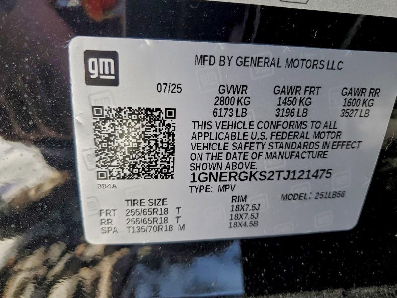 2026 Chevrolet Traverse L მანქანა იყიდება აუქციონზე, vin: 1GNERGKS2TJ121475, აუქციონის ნომერი: 97170845