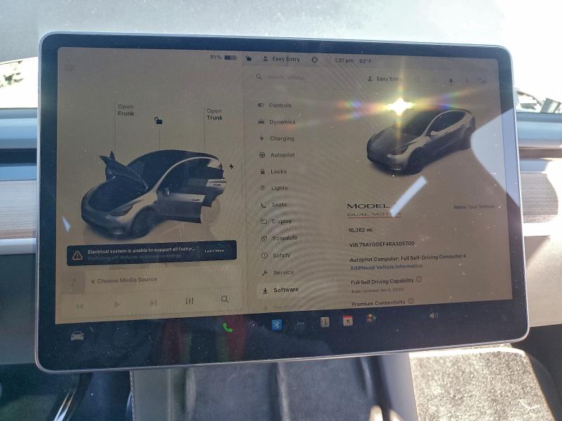 Продаж на аукціоні авто 2024 Tesla Model Y, vin: 7SAYGDEF4RA305700, номер лоту: 96786265