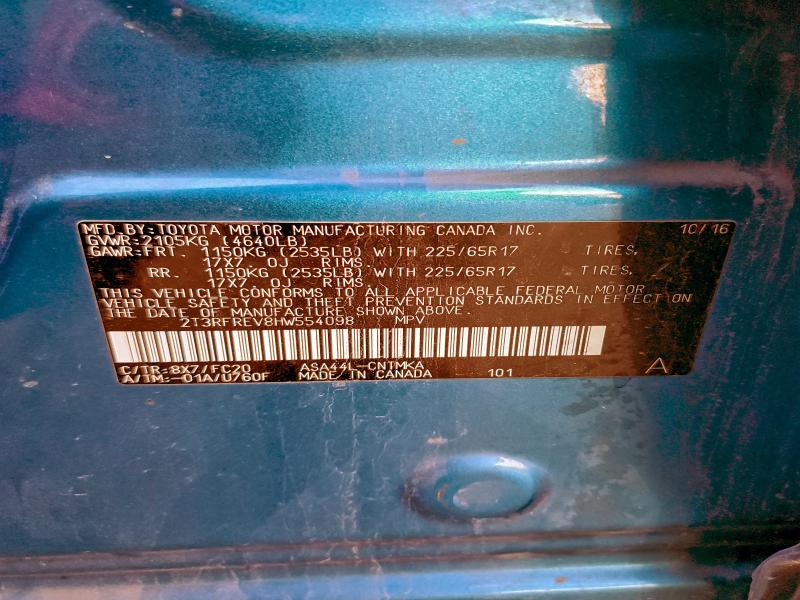 Aukcja sprzedaży 2017 Toyota Rav4, vin: 2T3RFREV8HW554098, numer aukcji: 94475965