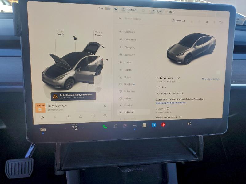 94926075 :رقم المزاد ، 7SAYGDED1RF195383 vin ، 2024 Tesla Model Y مزاد بيع