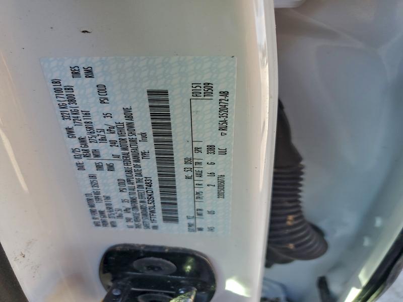 96789895 :رقم المزاد ، 1FTFW3L52SKD74831 vin ، 2025 Ford F150 مزاد بيع