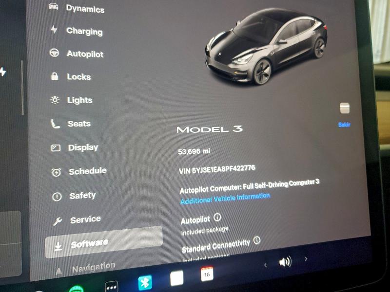 Auction sale of the 2023 Tesla Model 3, vin: 5YJ3E1EA8PF422776, lot number: 97352715