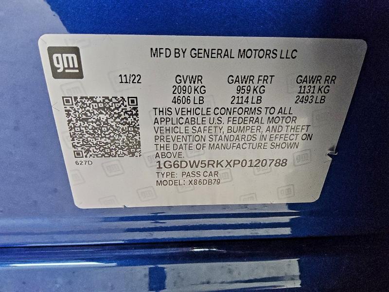 95146865 :رقم المزاد ، 1G6DW5RKXP0120788 vin ، 2023 Cadillac Ct5 Luxury مزاد بيع
