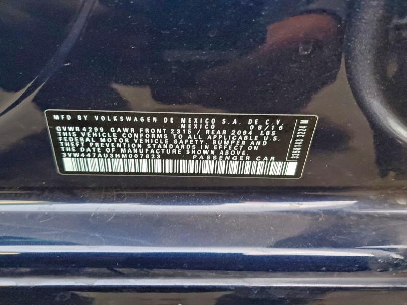 Продажа на аукционе авто 2017 Volkswagen Gti, vin: 3VW447AU3HM007823, номер лота: 97842795