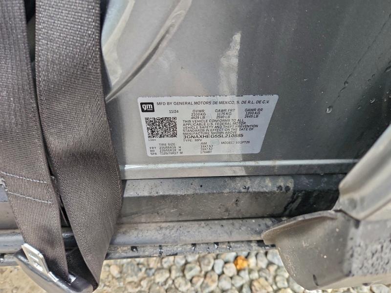 2025 Chevrolet Equinox მანქანა იყიდება აუქციონზე, vin: 3GNAXHEG5SL210885, აუქციონის ნომერი: 95013375
