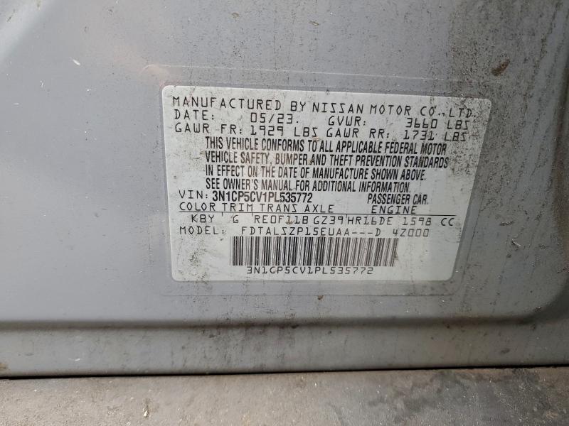 Продажа на аукционе авто 2023 Nissan Kicks, vin: 3N1CP5CV1PL535772, номер лота: 95409125