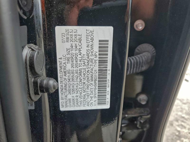 Продаж на аукціоні авто 2023 Honda Passport, vin: 5FNYF8H56PB031121, номер лоту: 96356595
