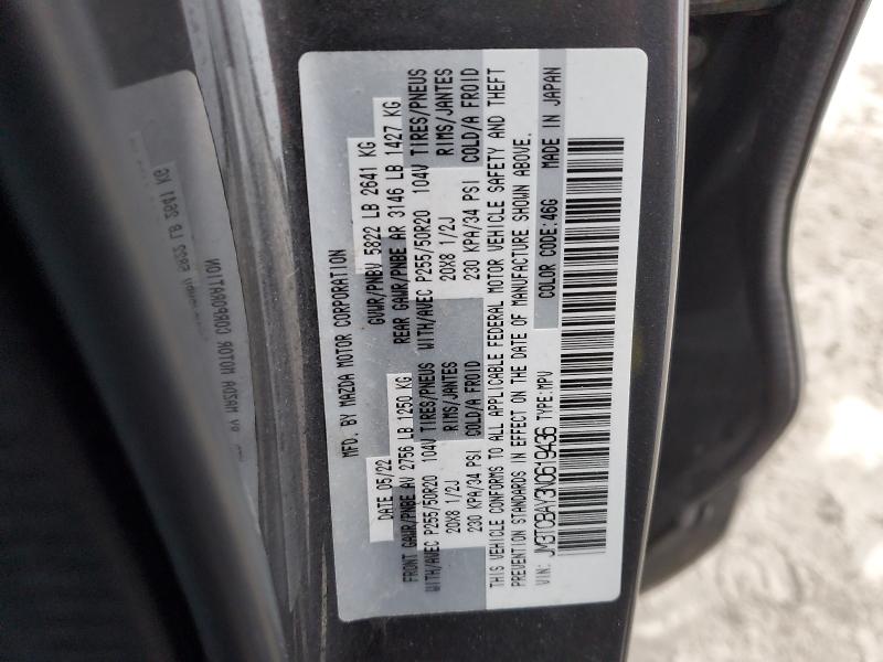 Aukcja sprzedaży 2022 Mazda Cx-9, vin: JM3TCBAY3N0619436, numer aukcji: 96202975