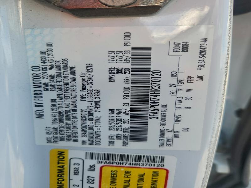 Продаж на аукціоні авто 2017 Ford Fusion Se, vin: 3FA6P0H74HR370120, номер лоту: 98252845