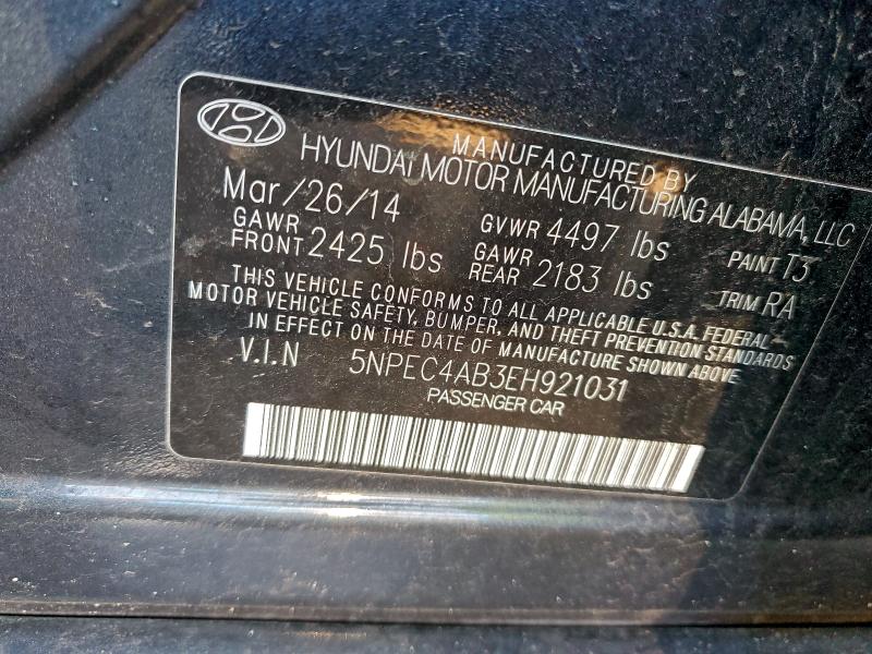 Aukcja sprzedaży 2014 Hyundai Sonata, vin: 5NPEC4AB3EH921031, numer aukcji: 96788615
