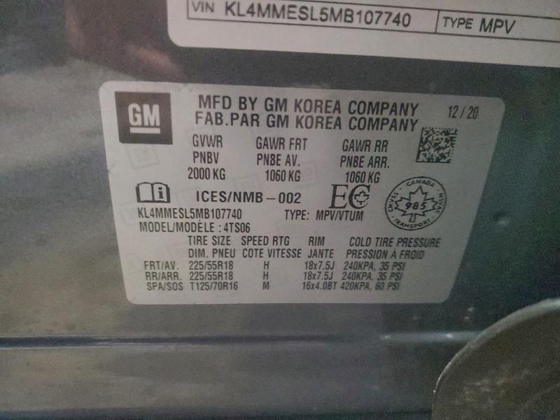 Aukcja sprzedaży 2021 Buick Encore Gx, vin: KL4MMESL5MB107740, numer aukcji: 95831625