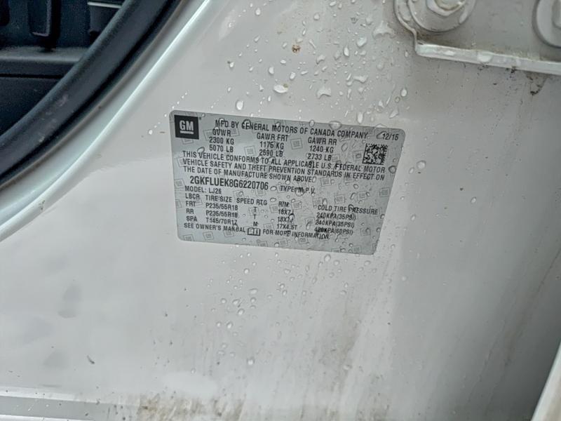 Продаж на аукціоні авто 2016 Gmc Terrain Sl, vin: 2GKFLUEK8G6220706, номер лоту: 97266195